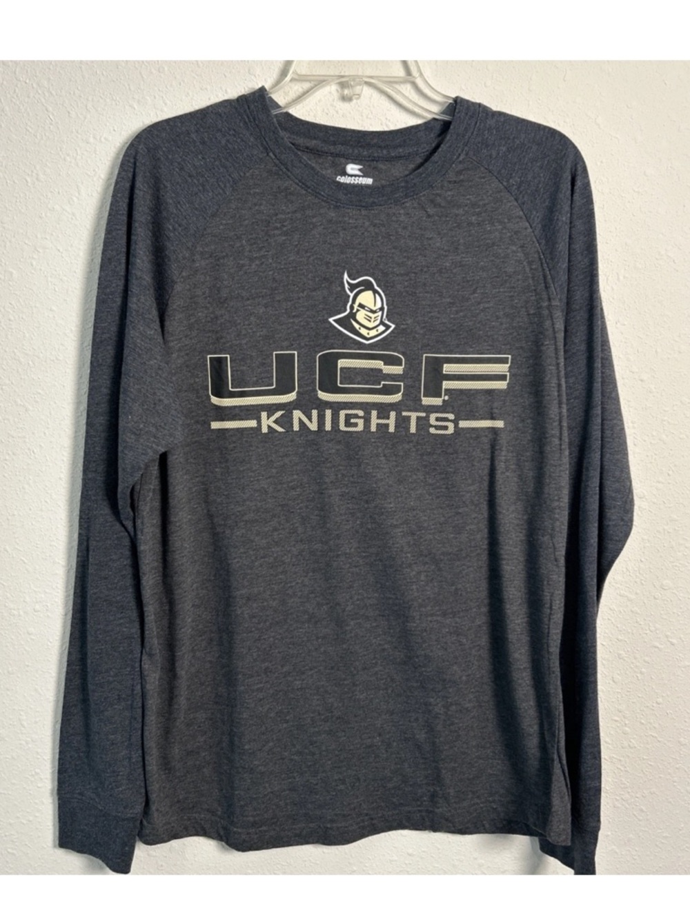 UCF Knights University Of Central Florida Colosseum Long Sleeve Shirt Gray Sz Lg